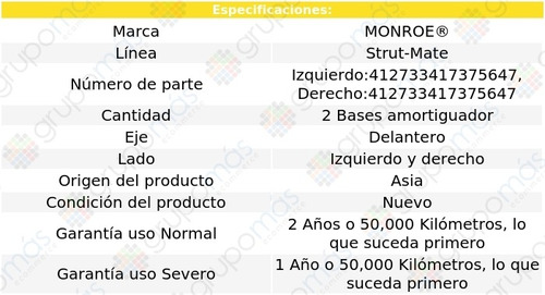 2 Bases De Amortiguadores Strut-mate Del Scion Xa 04-06 Foto 3