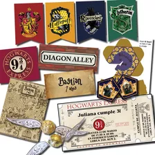 Kit Imprimible Personalizado Harry Potter Candy Deco Invitac