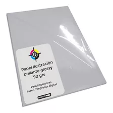 Papel Ilustracion A4 Brillante 90 Grs 500 Hojas Glossy Para 