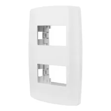 Placa 4x2 P/ 2 Módulos Slim Separados C/ Suporte - Ilumi (i) Cor Branco