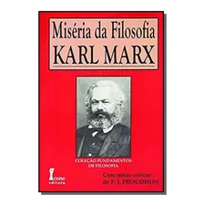 Miséria Da Filosofia, De Karl, Marx. Editora Icone, Capa Mole Em Português, 2021