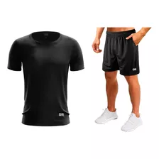 Conjunto Remera Y Short C/bolsillos Deportivo Tenis Padel G6