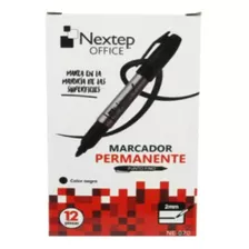 Marcador Permanente Nextep Punto Fino 2 Mm Con 12 Piezas Color Negro