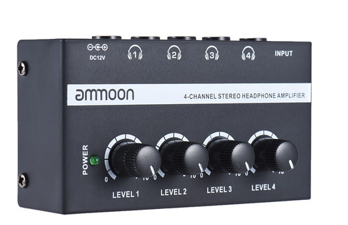 Miniamplificador De Audio Ammoon Ha400 Ultracompacto 4 Can
