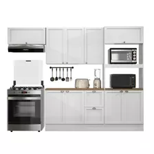 Armário Balcão De Cozinha Modulada Completo Com Torre Quente