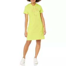 Vestido Calvin Klein Com Capuz Logo T-shirt Dress Limeade