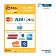 Adesivo Pag Seguro Pag Bank Aceitamos Cartões Crédito Débito
