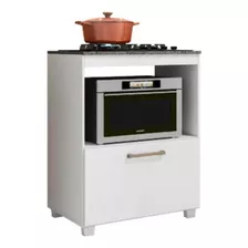 Balcão Para Cooktop 5 Bocas Branco Fiorello