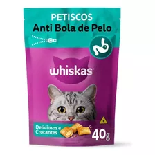 Petisco Para Gato Adultos Whiskas Anti Bola De Pelo Pote 40g