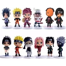 Action Figure Naruto Miniatura Kit 12 Peças Pronta Entrega 