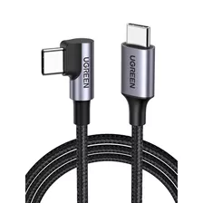 Cable Usb-c A Usb-c 90° 65w 2 Metros, Pd, Qc, Macbook Ugreen