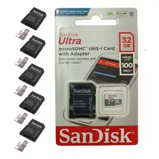 5 Sandisk Ultra Micro Sd Uhs-i 32gb Para Smartphone Ou Table