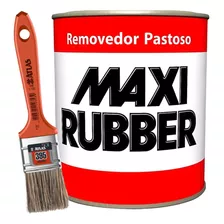 Removedor De Tinta Pastoso Maxi Rubber 1kg 900ml + Pincel