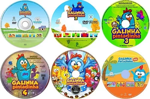  Galinha Pintadinha 6 Dvds - Coleção Completa -  Envio Já