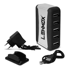 Hub Usb 2.0 C/ 7 Portas Extensoras C/ Fonte Bivolt