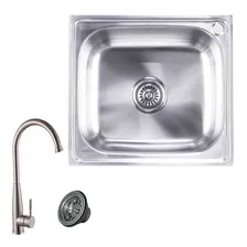 Cuba Inox De Sobrepor 4642 + Torneira Dubai Gourmet Guimmis®