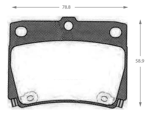 Pastilla De Freno Trasera Mitsubishi Nativa  2.8 2001 Foto 2