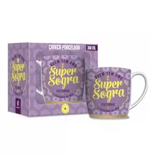 Caneca Cafe Porcelana Urban 360ml - Familia Sogra Cor Violeta