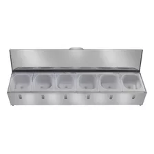 Condimentadora Pizzarola Profissional 6 Cubas Refrigerada Cor Inox