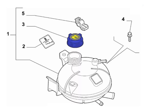 Tapa Deposito Radiador Fiat Stilo Confort 1.8 16v 2003-2007 Foto 3