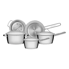 Jogo De Panelas Aco Inox 5 Pcs Allegra