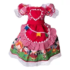 Vestido Caipira Festa Junina Infantil São João Colorido