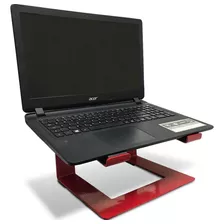 Suporte De Notebook Laptop Stand Dj Em Aço Macbook Vermelho
