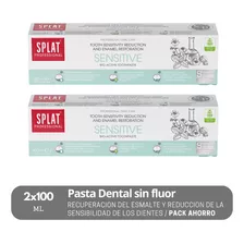 Pack 2 Pastas Dentales Splat Sensitive Sin Fluor 100ml