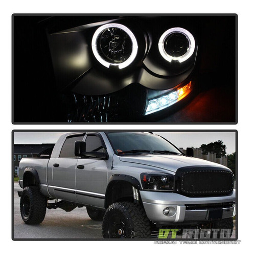 Par Faros Negro Led Dodge Ram 1500 Laramie 2008 5.7l Foto 2