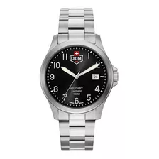 Jdm - Reloj Jdm-wg001-09 Alpha I Para Hombre Color De La Correa Plata Color Del Bisel Negro