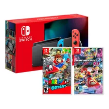 Consola Nintendo Switch 2019 Neon Bateria Extendida + Super 