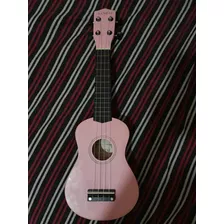 Ukelele Soprano Rosa. Seminuevo + Funda. 