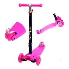 Brinquedo Infantil Para Meninas Patinete 4 Rodas C/led