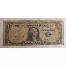 Billete De 1 Dolar Estadounidense Serie 1935 B Sello Azul 