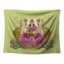 Tapeçaria Parede Quadro Ganesha Lakshmi Laxmi Hindu Etnico