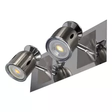 Aplique Niza 2 Luces Acero Apto Led Cabezal Movil Baño Sf