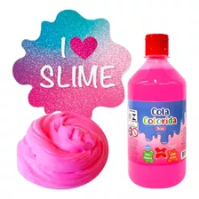 Cola Para Criar Slime Meleca Neon Brincar Criança 500g Make+