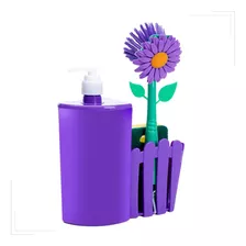 Kit Organizador De Pia Garden Dispenser E Porta Esponja