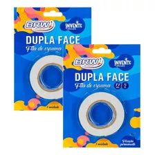 Fita Banana Dupla Face Espuma Adesiva 19mm X 5m Parede Extra Cor Branco