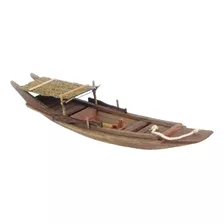 Canoa En Miniatura De Madera Hecha A Mano Barco Náutico
