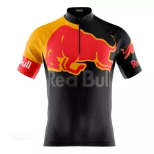 Camisa Masculina Para Andar De Bicicleta Red Bull Energético