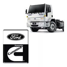 Emblema Adesivo Cummins Ford Resinado (branco) Preto