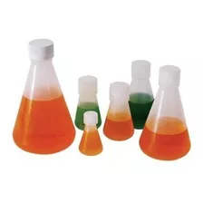 Matraz Erlenmeyer Plástico C/tapa Rosca 500 Ml