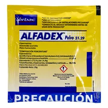 Alfadex Polvo 25g Insecticida Para Ganado Caja 50 Sobres 