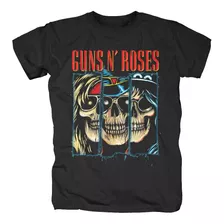 Playera Algodon Axl Rose Banda Rock Guns N' Roses Calaveras 