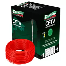 Cabo De Rede E Cftv Multicâmeras 24aw 300m Condutti Vermelho