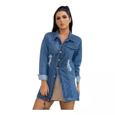 Max Jaqueta Jeans Feminino Moda Parka Casacos %%frete Gratis