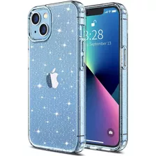 Funda Para iPhone 13 Glitter Transparente Resistente DeLG...