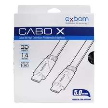 Cabo Hdmi Achatado 5 Metros Suporte 3d Full Hd 1080 Versão 1