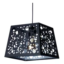 Colgante Aluminio Negro Hole 1 Vintage 1 Luz Apto Led